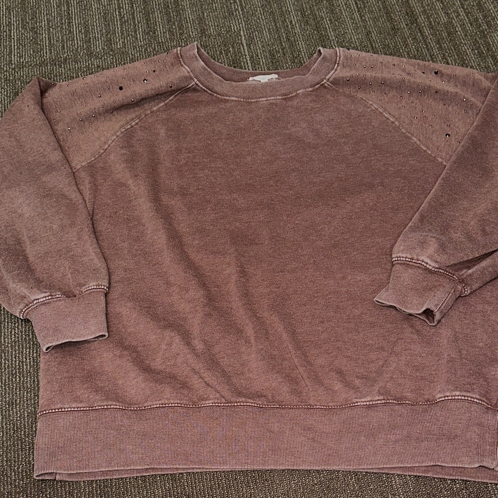 Maurices Women's Mauve Crew Neck Sweater